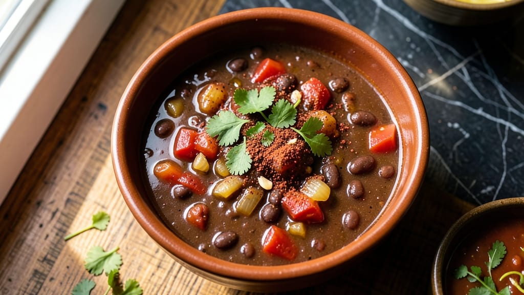 Black Bean and Tomato Soup Recipe: Smoky Cumin and Crispy Tortilla Top Magic