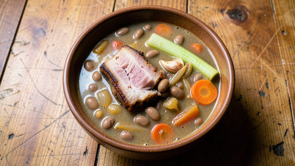 Barefoot Contessa Ham and Bean Soup Recipe: Smoky-Sweet Simmer With Crispy Bacon Top