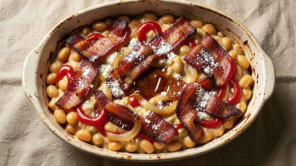 Bean and Bacon Casserole Recipe: Crispy Top, Smoky-Sweet Bean Bliss