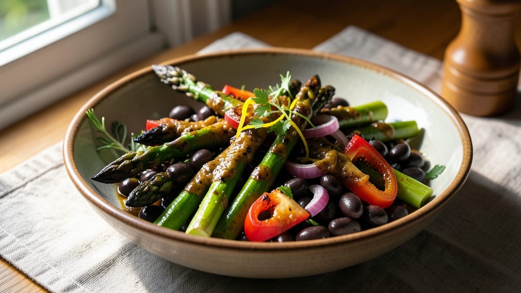 Asparagus Black Bean Recipe: Smoky Cumin and Charred Veggie Harmony