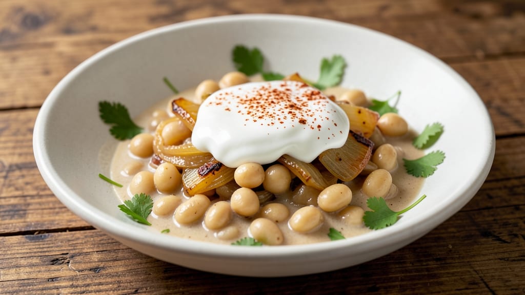Bean Recipe Ideas for Dinner: Smoky Cumin Crunch Over Creamy Spiced Beans