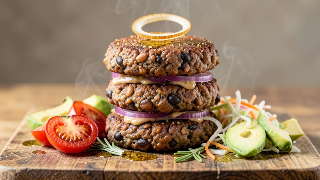 Bean and Lentil Burgers Recipe: Smoky Spiced, Crunchy-Topped Plant Power