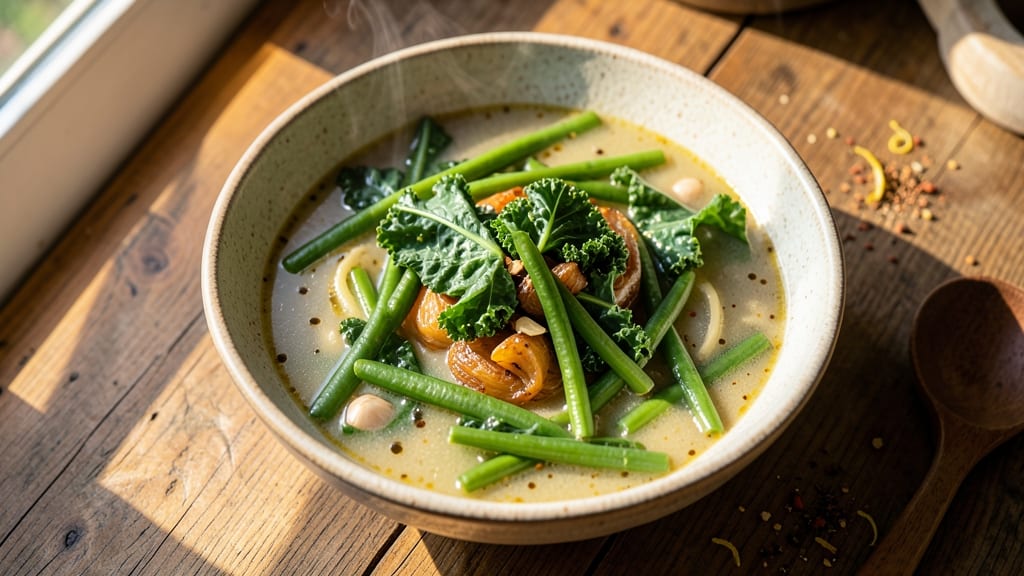 Azorean Green Bean and Kale Soup Recipe: Earthy Herb-Infused Comfort in One Pot