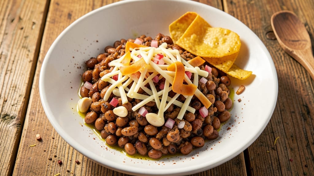 Bush's Black Bean Fiesta Recipe: Crispy Tortilla Crowns Over Melty Cheese Streaks