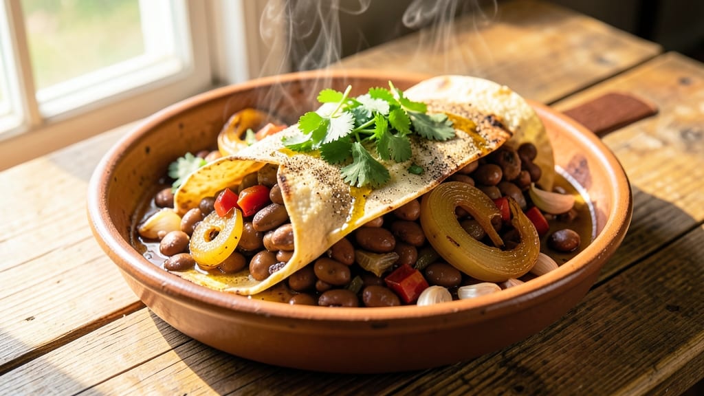 Authentic Mexican Bean Burrito Recipe: Crispy Tortilla Crowns Over Smoky Cumin Cheese