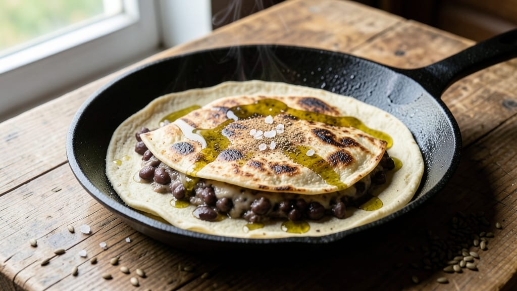 Bean Tortilla Recipe: Crispy Crowns Over Melted Cheese Rivers