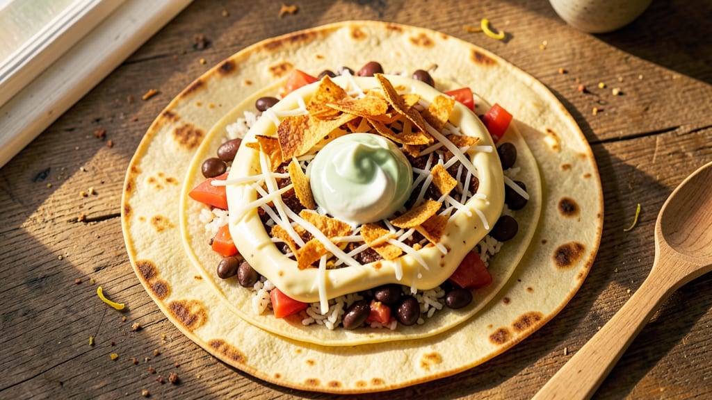 Black Bean Crunch Wrap Supreme Recipe: Crispy Tortilla Layers and Melty Cheese Rivers