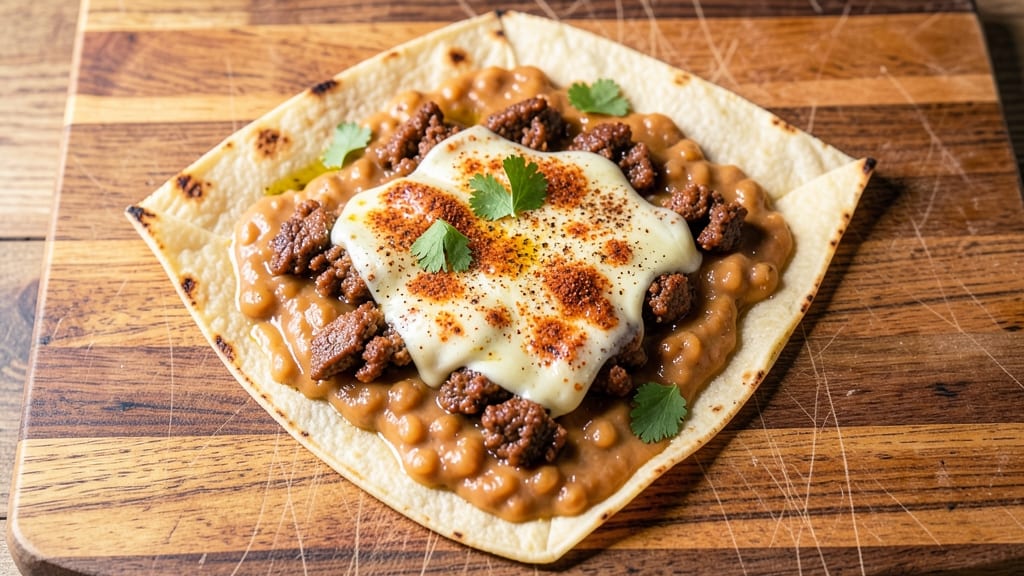 Beefy Bean Burritos Recipe: Smoky Cumin-Crusted Cheese Rivers and Crispy Tortilla Crowns