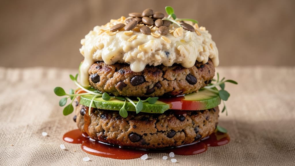 Black Bean and Oatmeal Burger Recipe: Hearty Plant-Based Breakfast Stack