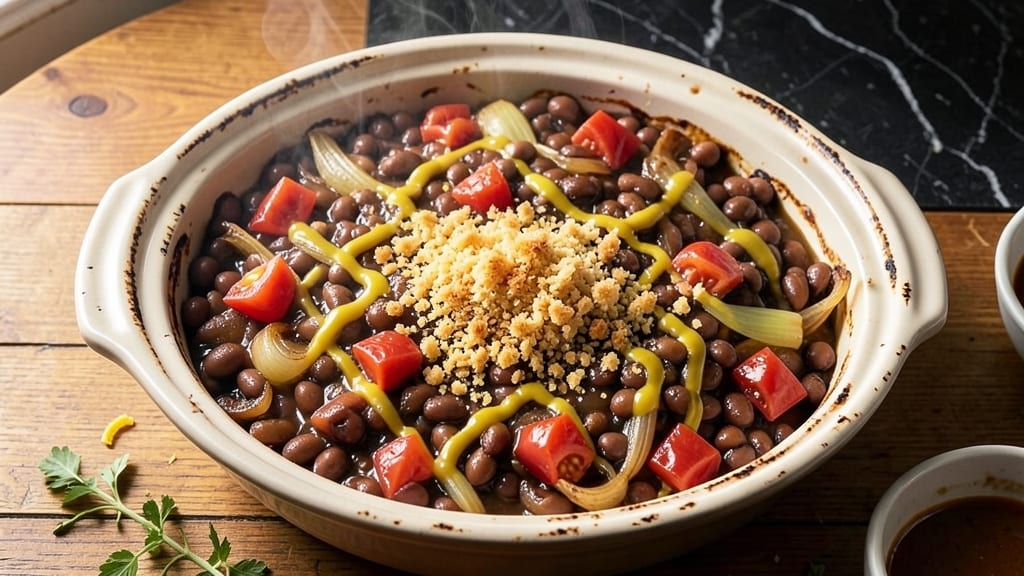 Baked Bean Casserole Recipe: Crock Pot Crispy Top, Gooey Bean Bliss