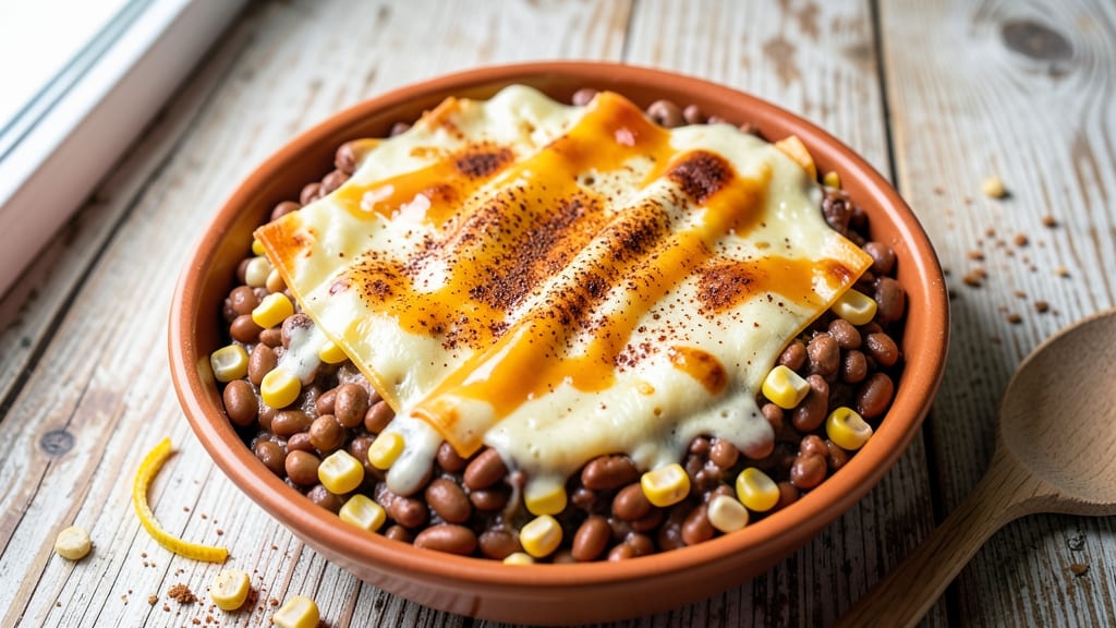 Baked Mexican Bean Dip Recipe: Smoky Cumin-Crusted Cheese Rivers