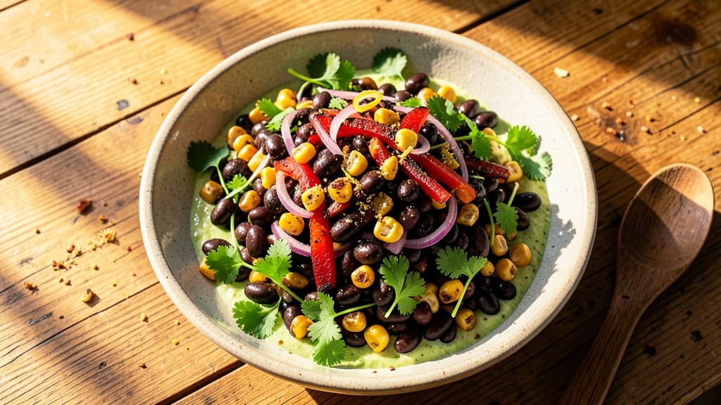 Black Bean Confetti Salad Recipe: Crunchy Corn and Cilantro Brightness
