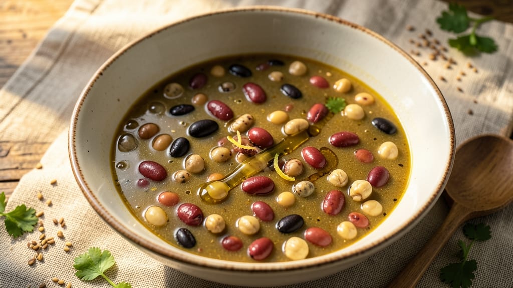 Slow Cooker 9 Bean Soup Recipe: Herbed Tomato Base Simmered to Richness