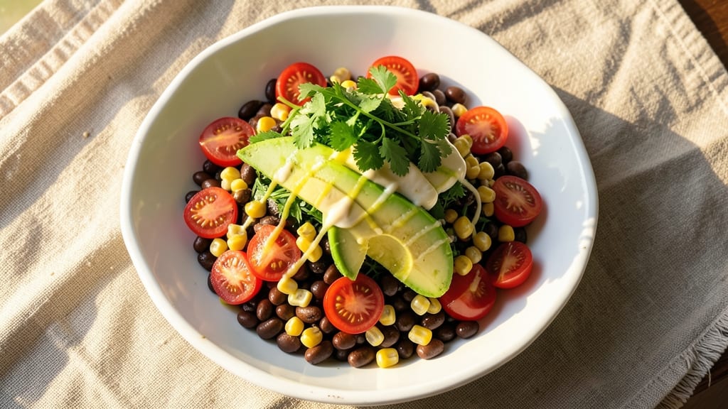 Black Bean Corn Tomato Cilantro Salad Recipe: Zesty Lime and Avocado Brightness in 15 Minutes