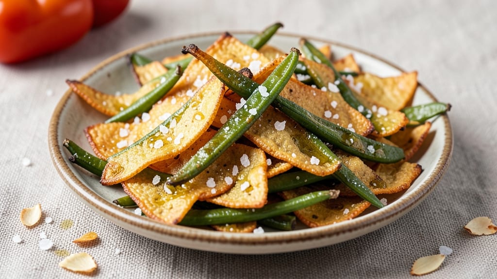 Baked Green Bean Chips Recipe: Crunchy, Crispy Edges Like Store-Bought
