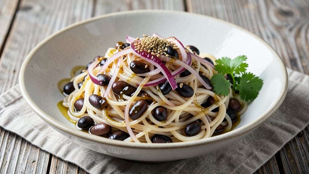 Black Bean and Rice Noodle Bowl Recipe: Smoky Cumin and Lime-Packed One-Pan Meal