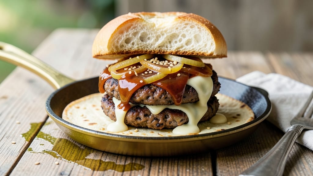 BBQ Bean Burgers Recipe: Crispy Tortilla Crowns Over Melty Cheese Streaks