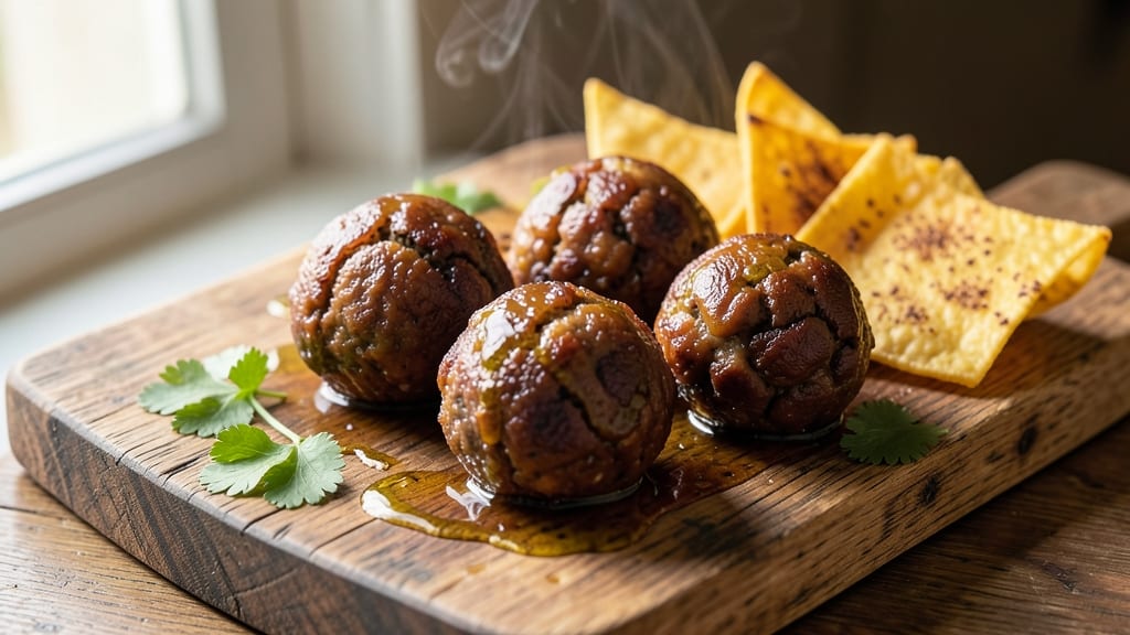 Black Bean and Plantain Balls Recipe: Crispy Tortilla Shells With Sweet-Savory Filling