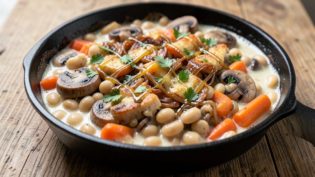 Bean Cassoulet Recipe Vegetarian: Crispy Tortilla Crowns Over Melted Cheese Rivers